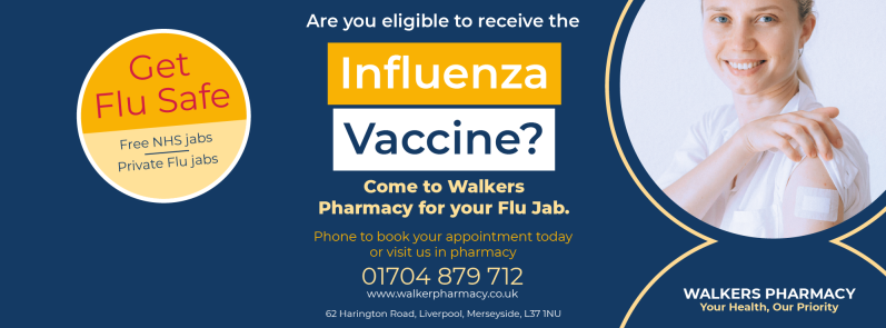 Come to Walkers Pharmacy for your Flu Jab